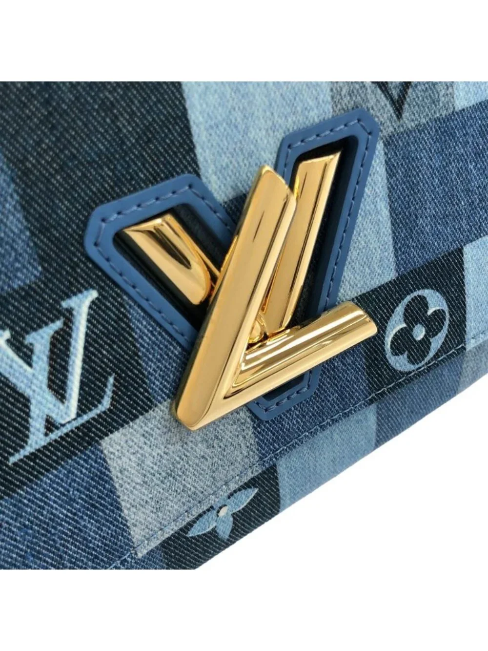 Louis Vuitton Denim Monogram Twist MM Shoulder